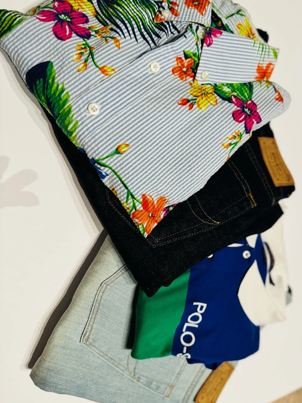 Polo by Ralph Lauren bundle set, 2 shirts xl, 2 denim jeans 38x30 ($75 each)